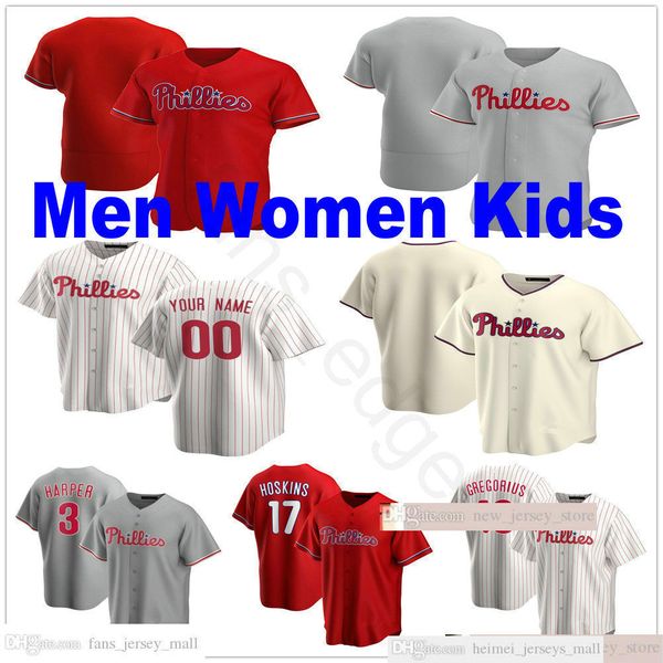 

2021 custom 85 luke williams baseball jerseys jake 49 arrieta 27 aaron nola 45 zack wheeler 5 nick williams man women kids baseball jersey, Black