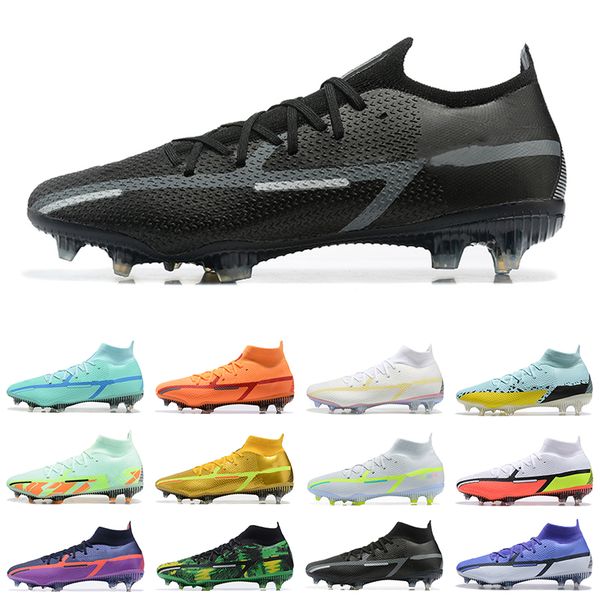 

soccer shoes phantom gt2 elite df fg firm ground cleat high low green men outdoor football sneakers mens trainers