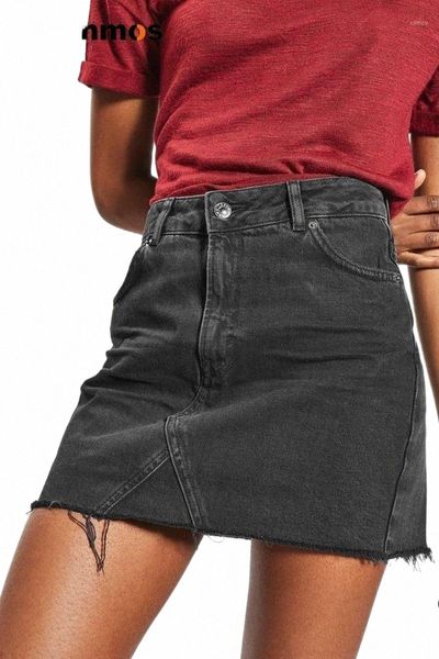

skirts denim skirt women high waist stretch skinny tassel bodycon slim jean miniskirts party club streetwear pencil dress skirts p9ct#, Black