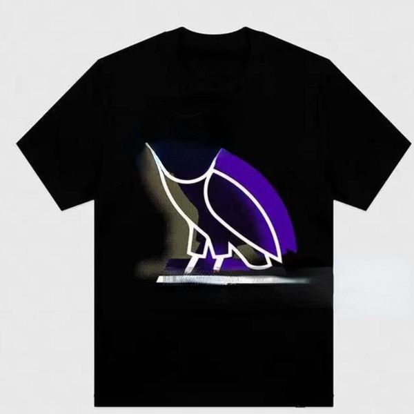 

23ss ovowl mens t shirt designer shirts men women sweatshirt summer cotton short sleeve tshirt hip hop tee 22 colors 3xl, White;black