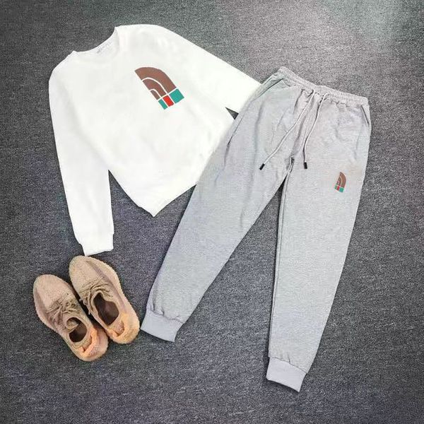 

2022 children sets suits clothe girls boys clothing 2 pieces sweatshirts sports pants kids 100-150cm white black gray