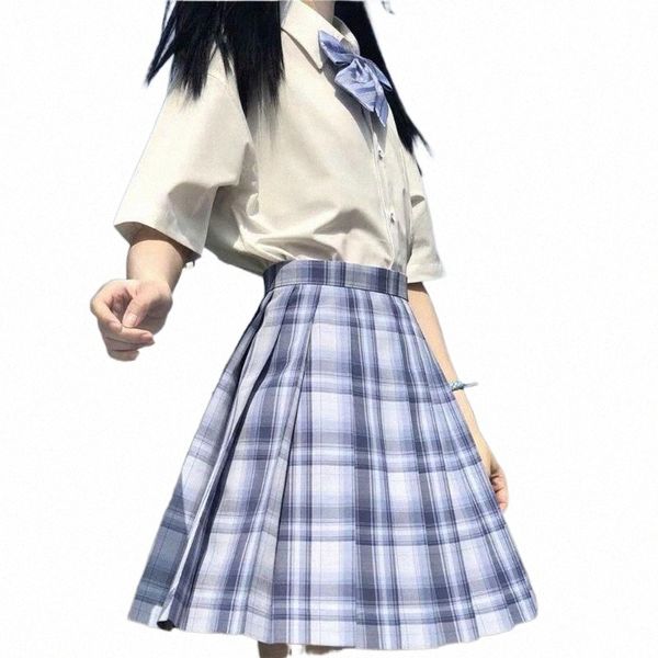 

skirts immortal river 2022 summer women skirts mini plaid pleated skirt stitching student college sweet cute girls female jk uniform f9t6#, Black