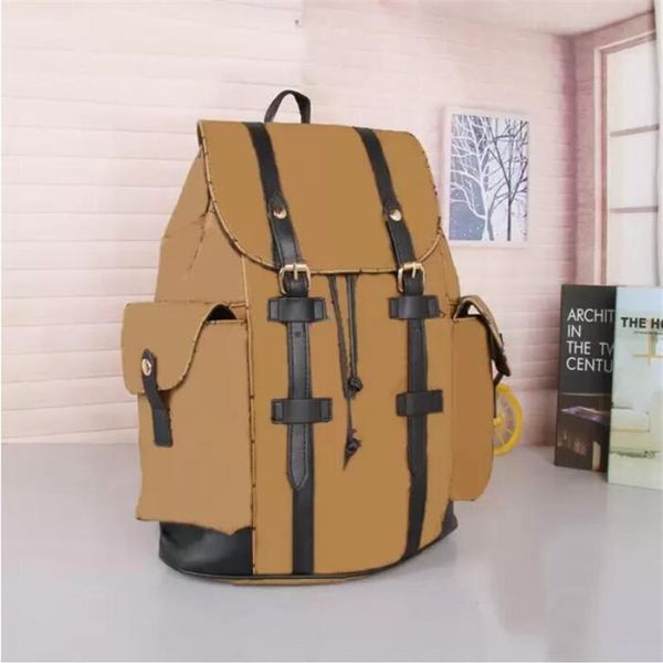 

backpack 2022 fashion casual leather luxury designer men large travel work daily backbag lapback pack student schoolbag 41379311k