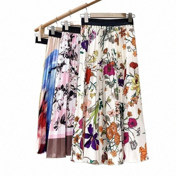 

skirts skirts high waisted slim mid length skirt with skin friendly printing pattern and pleated for children 888 69ut#, Black