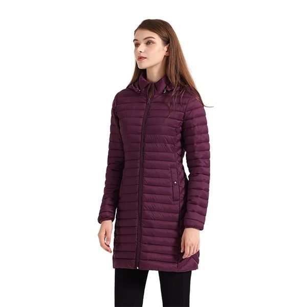 

womens down parkas santelon women soild loose long parka coat with hood female warm outdoor padded cotton clothes ultralight portable outwea, Black
