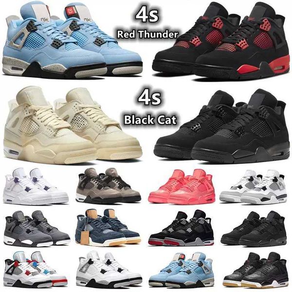 

high 4s 4 basketball shoes university blue white oero shimmer black cat lightning union noir fire red bred pure money metallic purple green