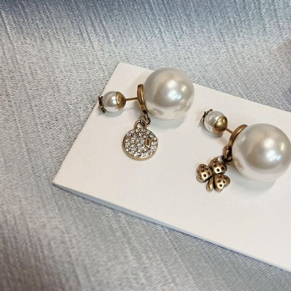 

fashion pearl ball earring ear stud for lady women party wedding lovers gift bride engagement jewelry with box260v, Golden;silver