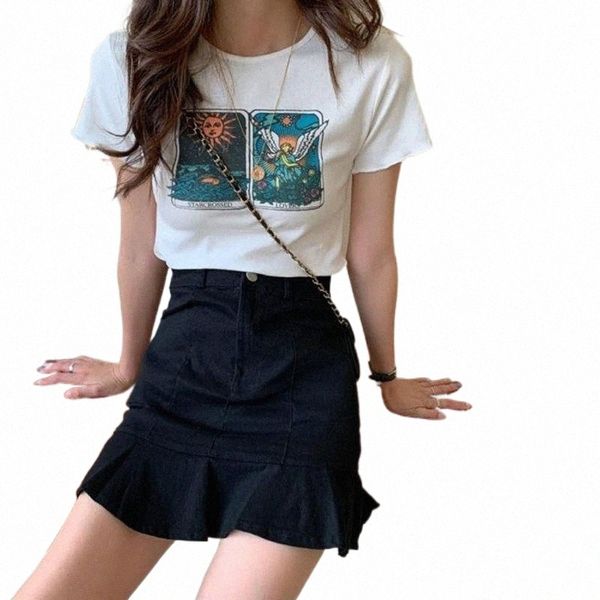 

skirts skirts women abdomen solid minimalist high waist above knee leisure stylish all-match autumn bf style student elegant streetwear k5c9, Black