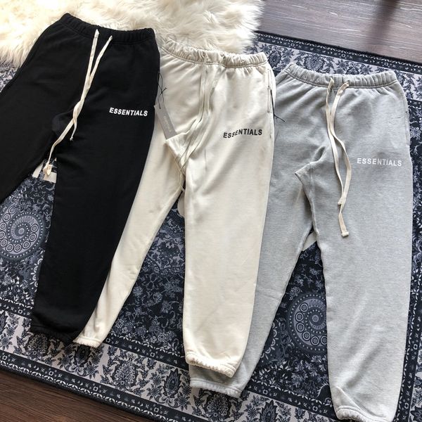 

men's pants designer american feel of god vice thread embroidery drawcord classic essentials leggings men's pants 0v2v, Black