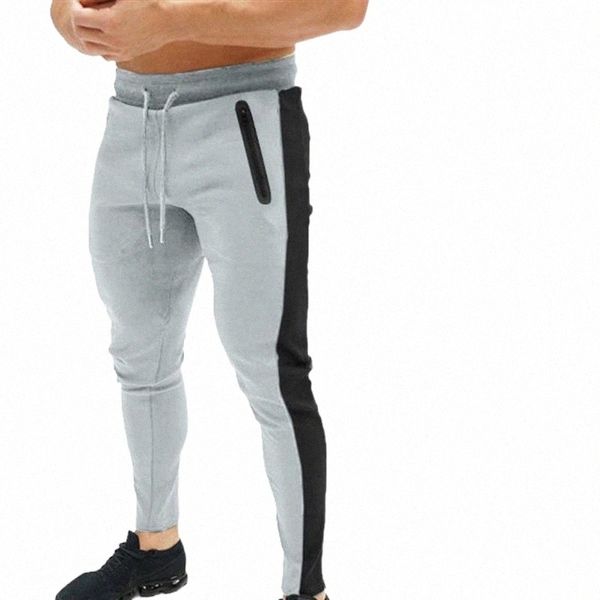 

men's pants men's pants mens sport joggers splicing fitness sweat trousers bottoms side striped sportwear running v4xv#, Black