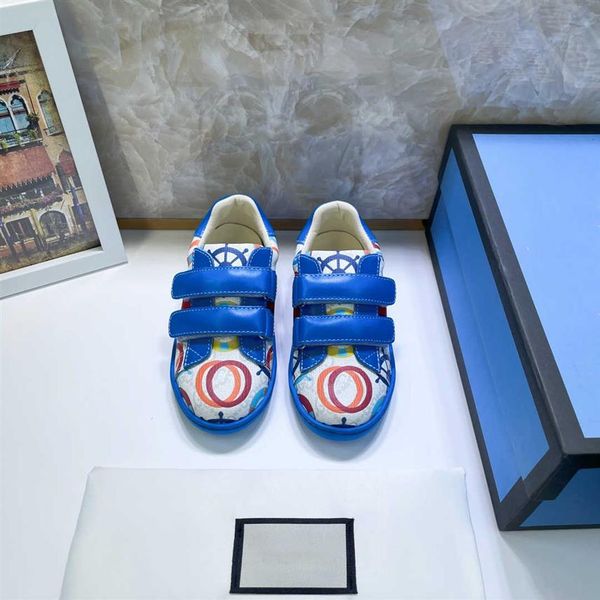 

designer kids shoes brand children sneakers size 26-35 blue color240p, Black;red