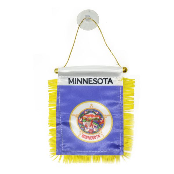 

minnesota mini flag banner 10x15 cm us state of minnesota pennant with suction cup for home office door decor