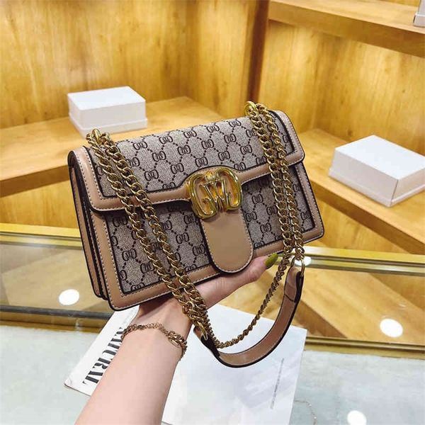 

fashion bag women's 2022 new spring and summer printed messenger small square women's fashion versatile chain shoulder bag