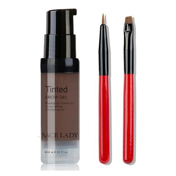 

sace lady 6 colors henna eyebrow gel waterproof tint makeup brush set brown