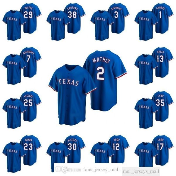 

2021 baseball men adrian beltre jerseys stitched mike minor shin-soo choo rougned odor women youth kids jersey, Black
