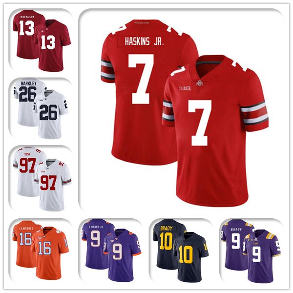 

basketball football jersey ncaa ohio state buckeyes 7 dwayne haskins jr jersey 8-5 nick bosa jerseys tua tagovailo saquon barkley joe burrow, Black