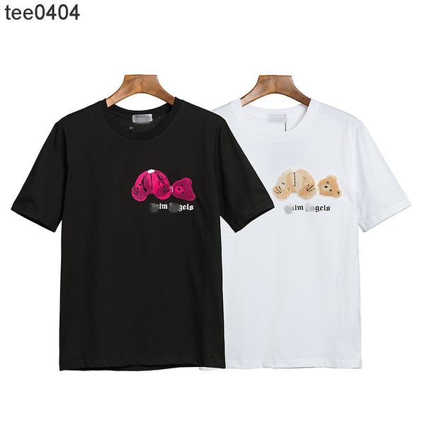

trendy angelss decapitated tee teddy bear embroidered half sleeve t-shirt men's and women's loose bf couple short sleeve, White;black