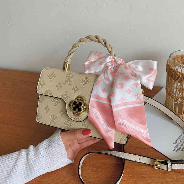 

fashion bag handbag female summer embossed pink small square portable silk scarf