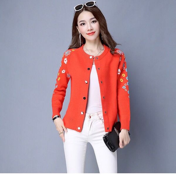 

ss004 new fasion women's sweater long sleeves flowers pink v-neck printed letter cardigan knit loose elegant sweet oversized jumper lov, White;black