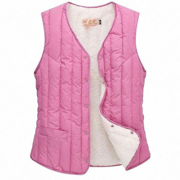 

women's vests women's vests mother women down cotton vest jacket liner plus velvet thickening warm 2021 female winter size slim co, Black;white