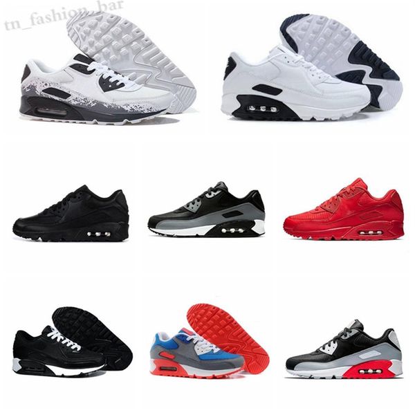 

2022 mens womens shoes classic 90 men and women black red white trainer cushion surface breathable sports 36-45 te02298w, Black;brown
