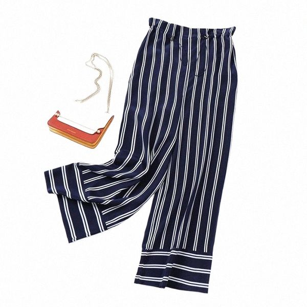 

women's pants & capris striped full length pants for women high waist hit color loose wide leg trousers female 2021 autumn clothing fas, Black;white