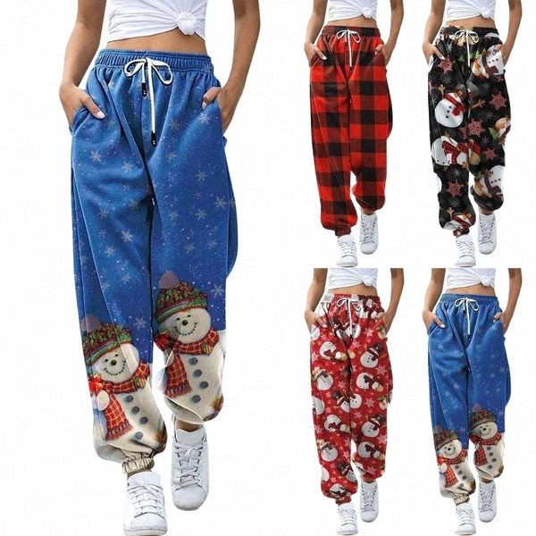 

women's pants & capris women's pants & capris plaid women casual chic oversize 3xl loose wide leg trousers christmas retro teens h, Black;white