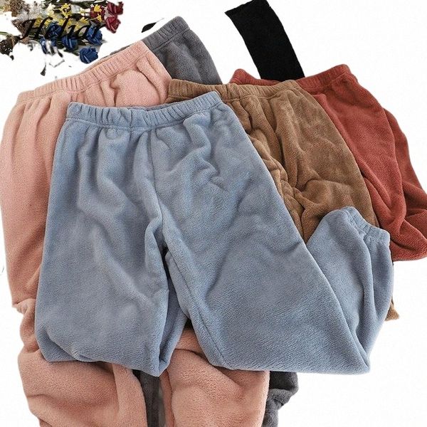 

women's pants & capris women underwear thermal winter pants elastic outerwear warm velvet trousers for long woolen loose women's &, Black;white