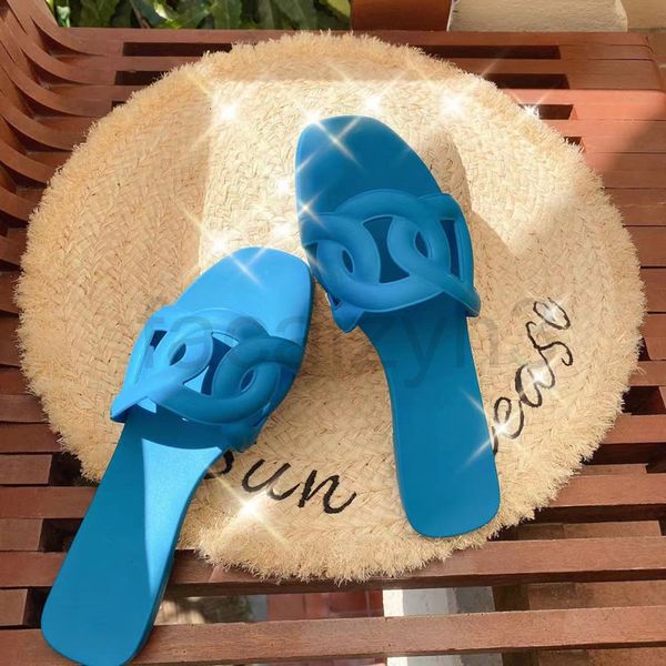 

sandals designer with yuanbiao pig nose slippers women wear h family jelly shoes and beach flat bottom sandals, Black