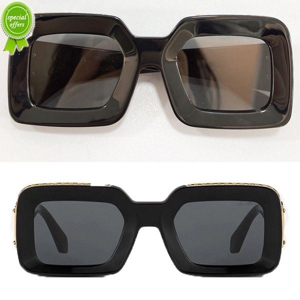 

designer brand sunglasses 22ss official latt z1591w digner sunglass black acetate frame and lens square shape house style men women second-g, White;black
