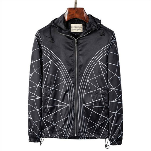 

men's wear designer spring waterproof windproof jacket breathable outdoor work clothes hooded jacket classic light luxury leisure style, Black;brown