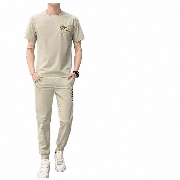 

men's tracksuits men's tracksuits cotton linen short sleeve t-shirt men's suit ancient style 2022 summer chinese youth shirts, Gray