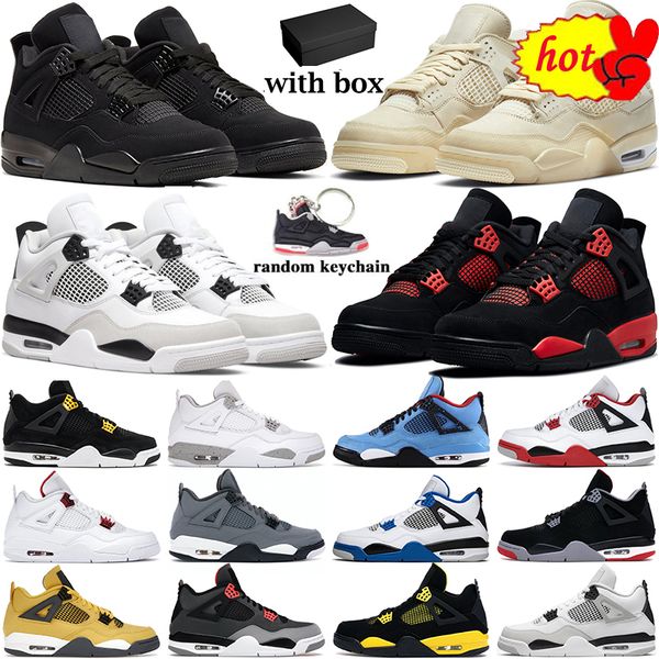 

boots 4 4s men women basketball shoes jumpman red thunder sail black cat white oreo pure money infrared military metallic purple cool grey