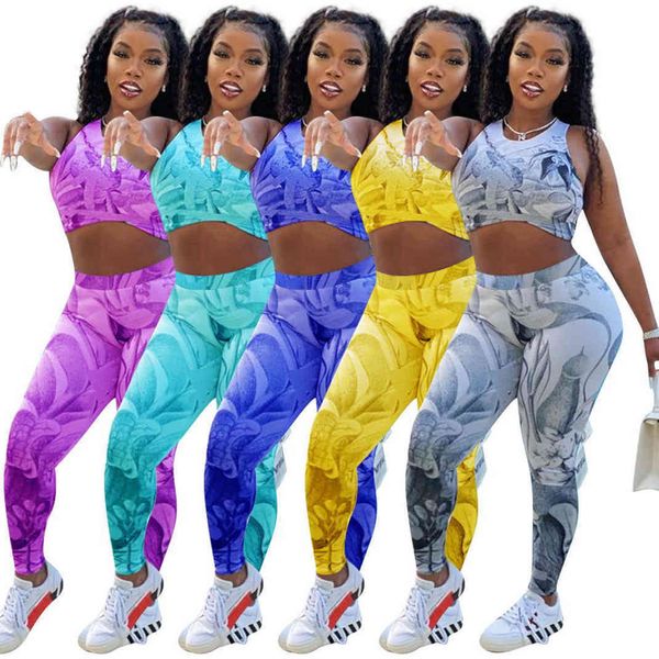 

women's two piece pants women designers clothes 2021 tracksuits pants sport suits printed leisure sports suit yoga jogging fitness i-sh, White