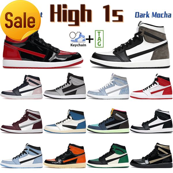 

sports boots high 1 basketball shoes bred patent 1s sneakers atmosphere shadow dark mocha hyper royal university blue chicago black white he