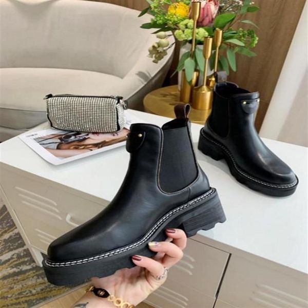 

2020 new style ankle boots women's fashion martin designer winter boots belt dust bag box2308i, Black