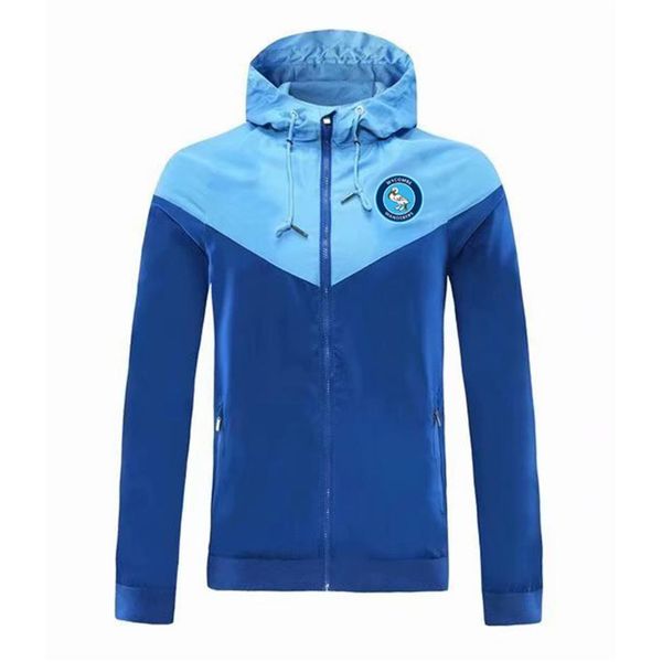 

2020-21 wycombe wanderers hooded windbreaker jacket winter windproof zipper quick dry hoodies sportswear soccer jacket runni174b, Black;red