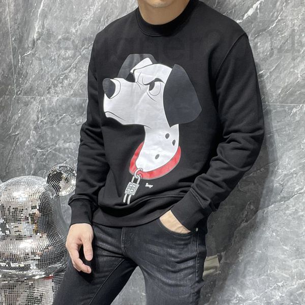 

men's hoodies & sweatshirts designer fashion brand men's women's sweater autumn winter 2022 new spotted dog round neck black