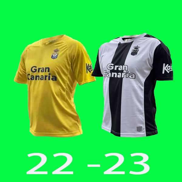 

ud las palmas soccer jerseys 2022 2023 jonathan viera 22/23 maillots de foot rober a. lemos araujo rodrygo ontiveros castro malaguista footb, Black;yellow