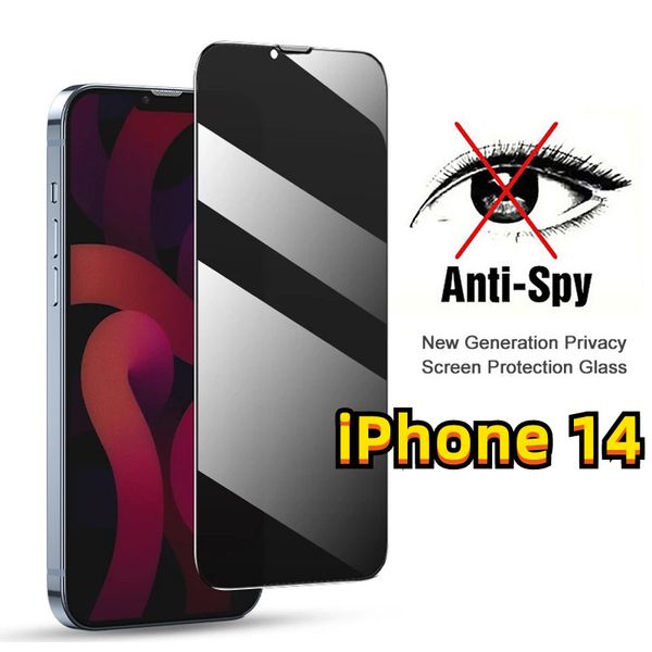 

privacy tempered glass anti-spy screen protector full cover flim for iphone 14 13 12 mini 11 pro max x xs xr 7 8 6 plus
