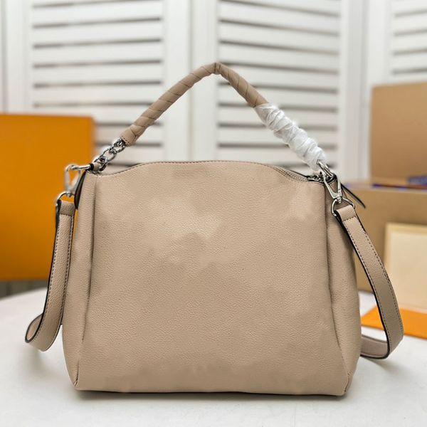 

designer carmel hobo bag mahina shoulder bags leather perforations braided leather handle spacious handbag tote bags removable charm name ta