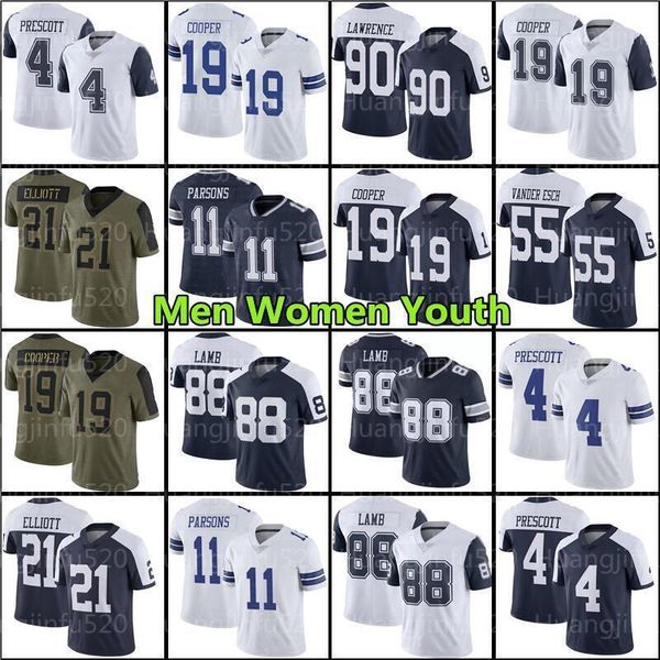 

jersey 11 micah parsons 88 ceedee lamb 7 trevon diggs''nfl''jersey 4 dak prescott ezekiel elliott 55 leighton vander esc, Black;red