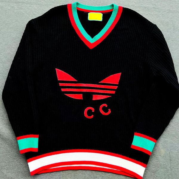 

men's sweaters soft knitted loose fit long sleeve 100% cotton pullovers designer letters embroidery 2022 autumn winter mens womens high, White;black