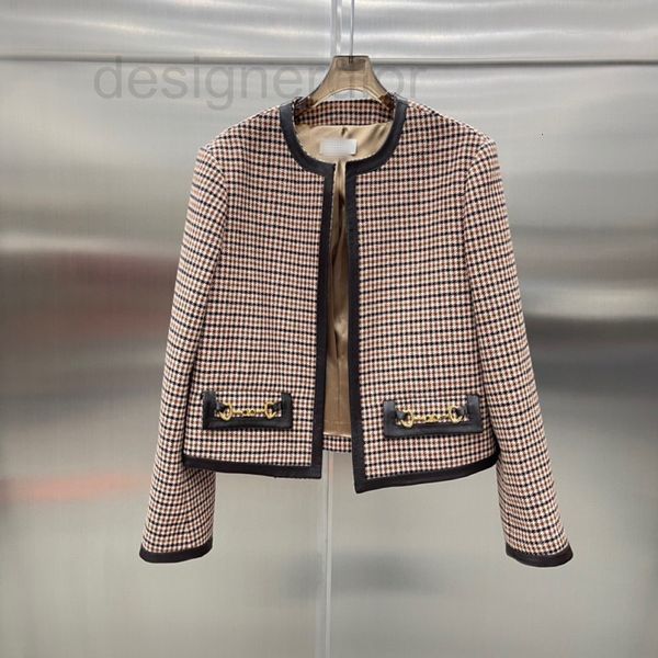 

women's leather & faux designer high end early autumn 2021 c's new celebrities are versatile slim and elegant the thous bird grid, Black