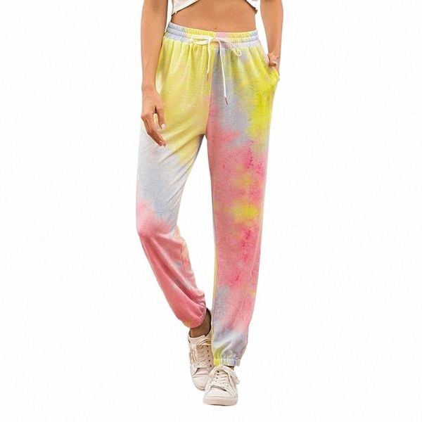 

women's pants & capris female trousers tie-dye print high waist casual pants sports pencil for women women's & capris r62c#, Black;white