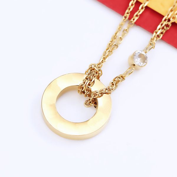 

ca luxury brand necklace designer love diamond pendant necklaces couple fashion necklace wedding party valentine's day jewelry gift, Silver