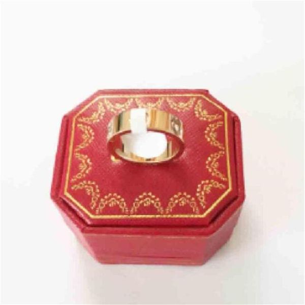 

fashion titanium steel rose gold ring silver lover ring wedding jewelry birthday present for women men rings264f