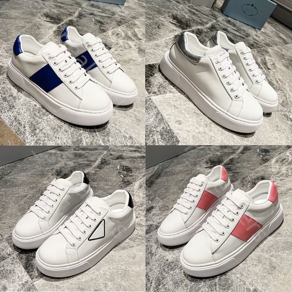 

r sneakers men women casual shoes platform loafers classic trainers genuine leather sneaker with box size 35-45, Black