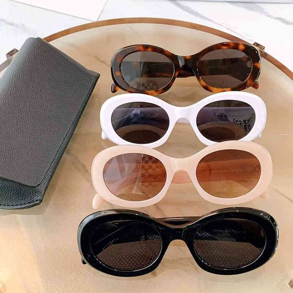 

sunglasses 2022 new triumphal arch sunglass cl4s194 oval high street ce white cat's eye sunglass, White;black