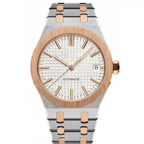 

mens watch automatic mechanical movement men watches sapphire crystal waterproof stainless steel transparent back male194t, Slivery;brown